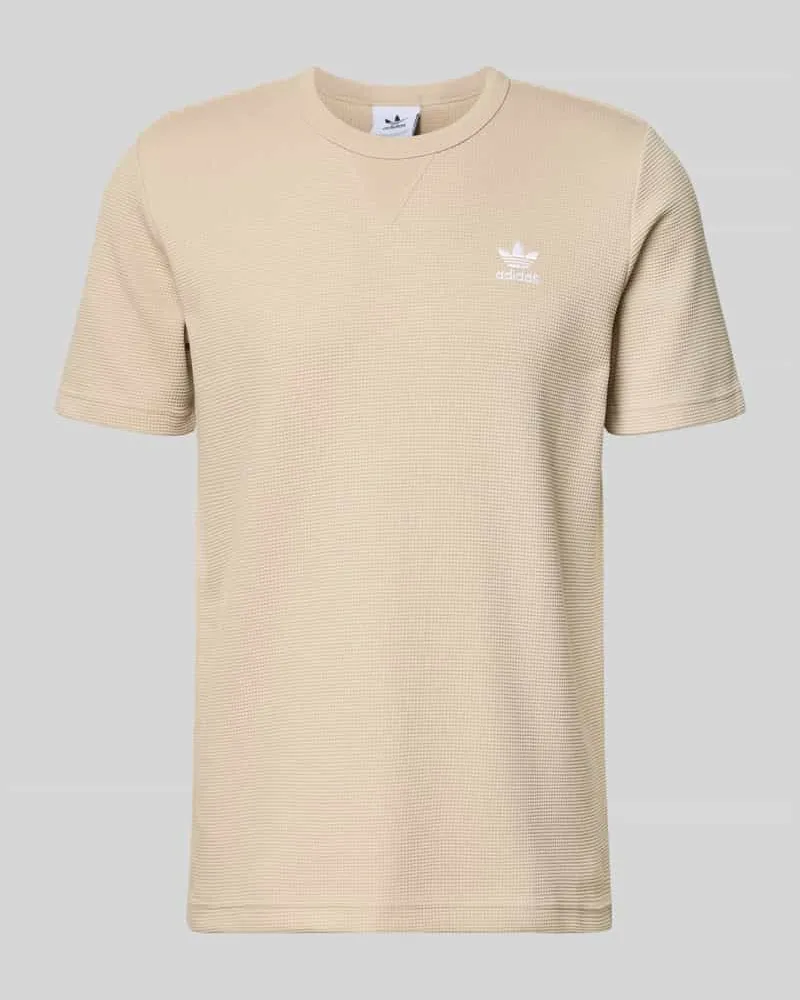adidas Regular Fit T-Shirt mit Baumwoll-Anteil Beige