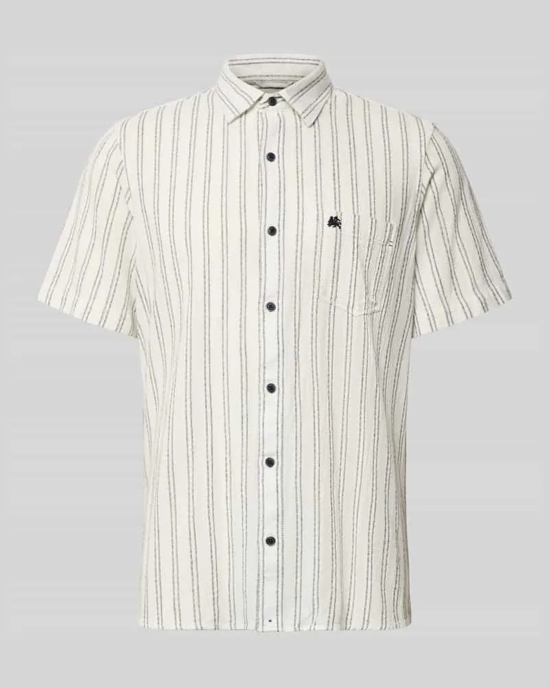 Lerros Slim Fit Freizeithemd mit Kentkragen Offwhite