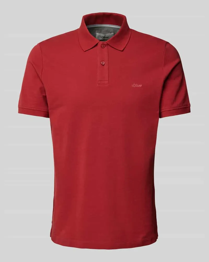 S.Oliver Regular Fit Poloshirt aus Baumwoll-Piqué Rot