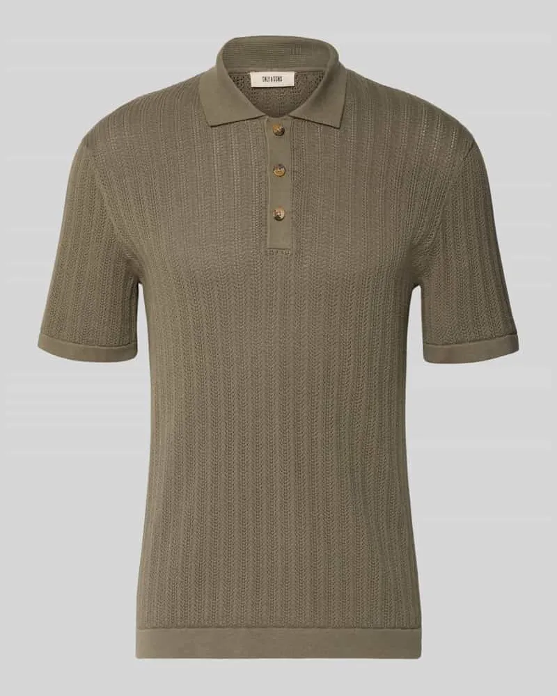 Only & Sons Regular Fit Poloshirt aus Baumwoll-Mix Modell 'MOON Taupe