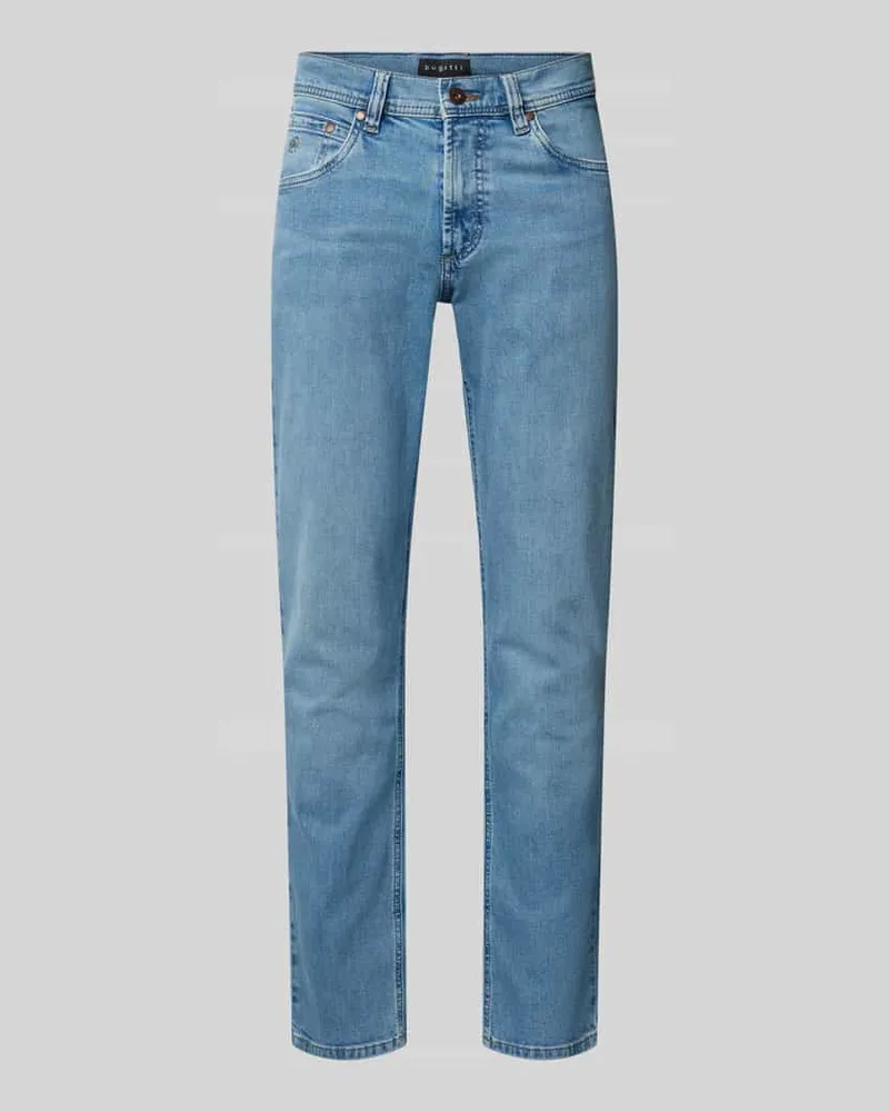 Bugatti Straight Fit Jeans aus Baumwoll-Mix Hellblau