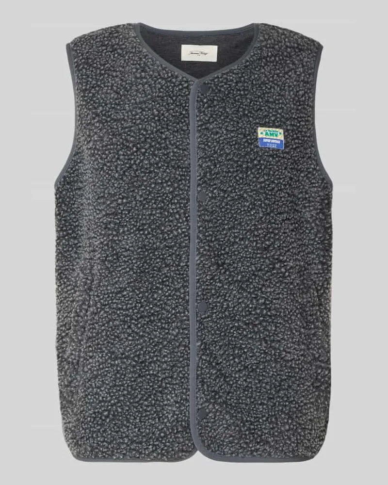 American Vintage Weste mit Label-Detail Modell 'HOCKTOWN Anthrazit