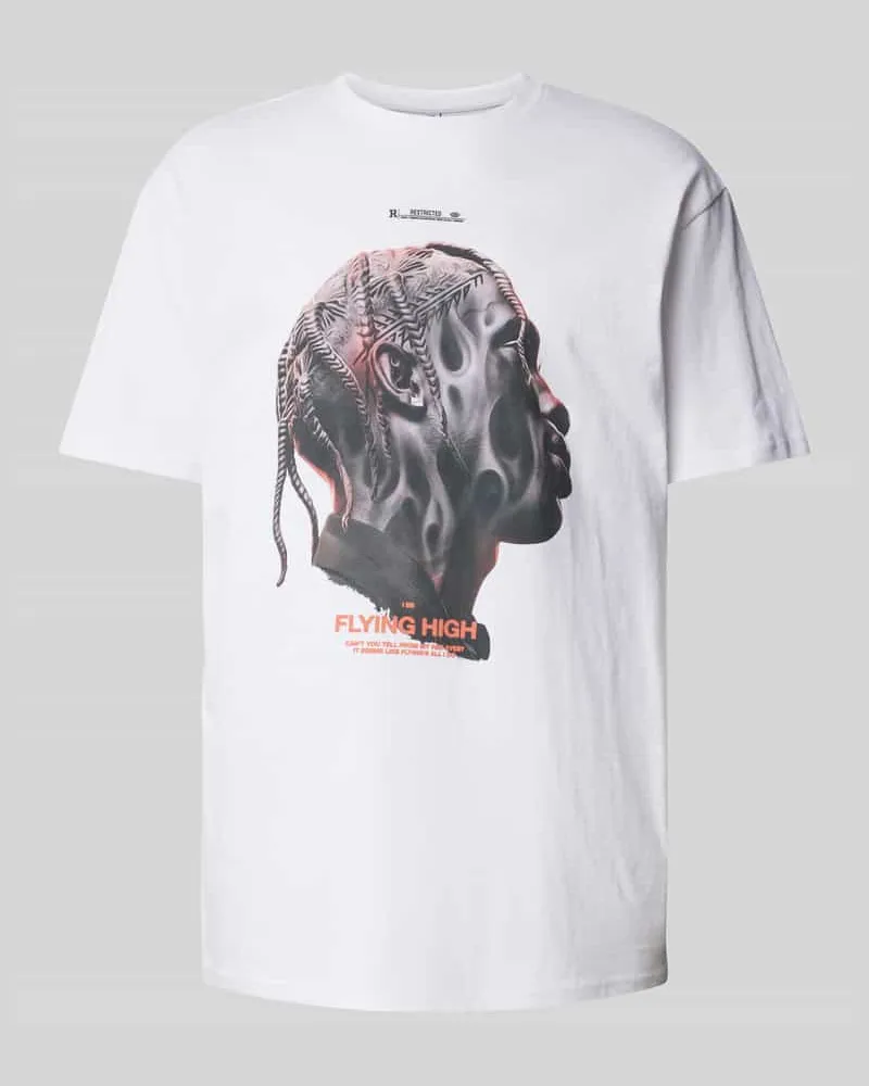 Mister Tee T-Shirt mit Motiv- und Statement-Print Modell 'FLYING HIGH 
