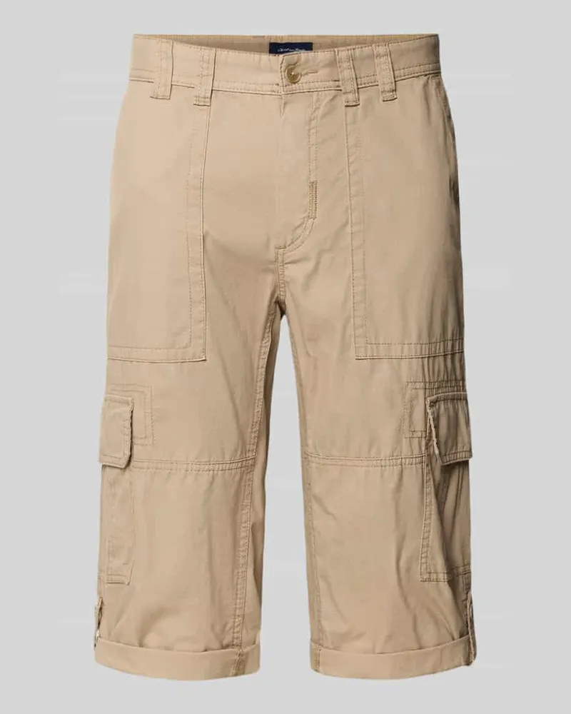 Christian Berg Bermudas mit Cargotaschen Beige