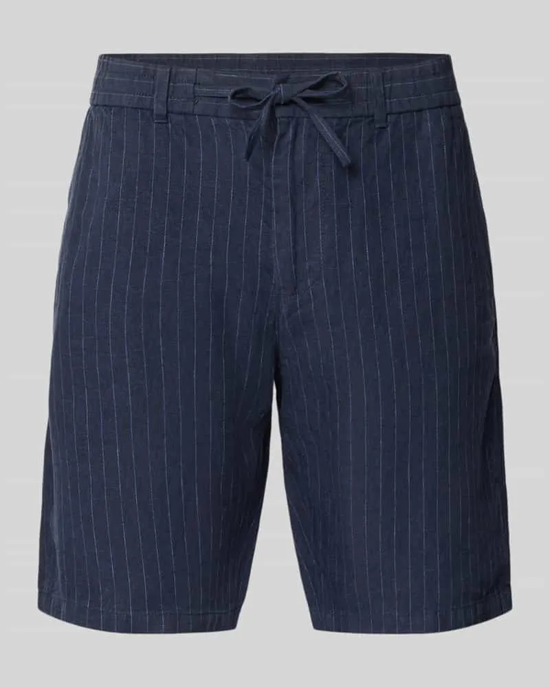 Gant Straight Fit Leinenshorts mit Gesäßtaschen Marine