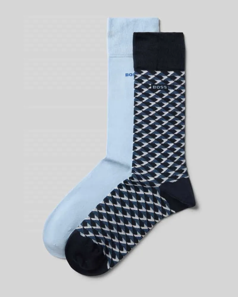 HUGO BOSS Socken aus Baumwoll-Mix im 2er-Pack Eisblau