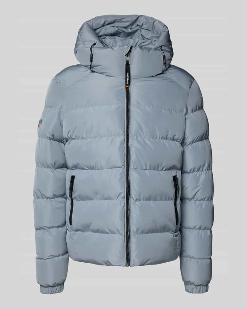 Superdry. Steppjacke mit Kapuze und seitlichen Reißverschlusstaschen 