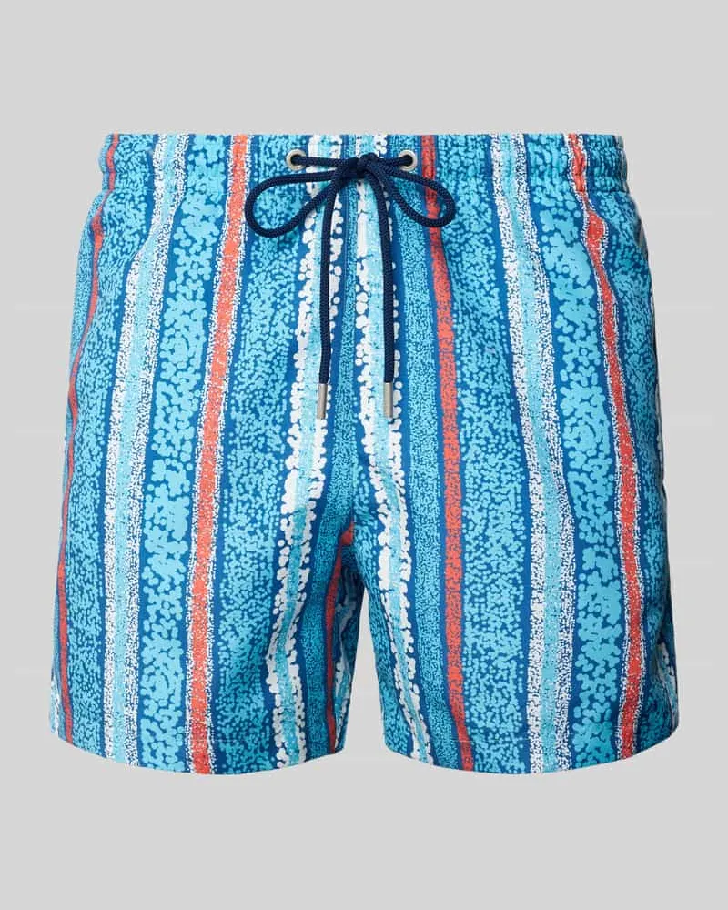 HOM Badeshorts mit Allover-Print Modell 'HARRISON Bleu