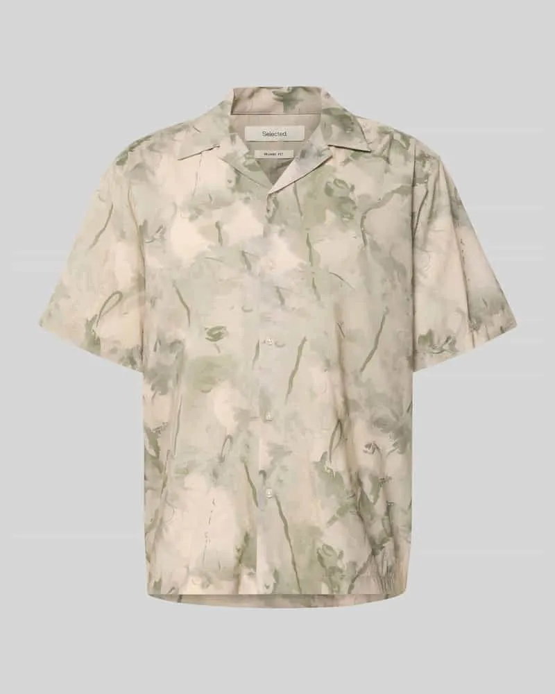 Selected Homme Relaxed Fit Freizeithemd aus Bio-Baumwoll-Modal-Mix Modell 'RELAXAIR Hellgruen