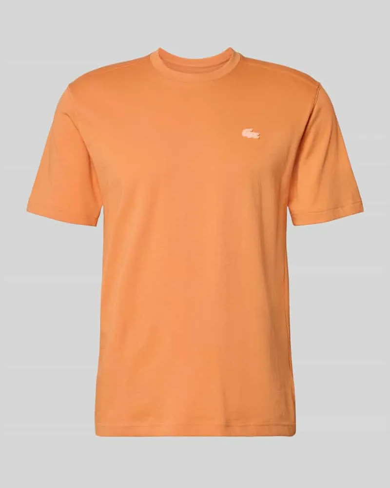 Lacoste Regular Fit T-Shirt aus Baumwoll-Mix Orange