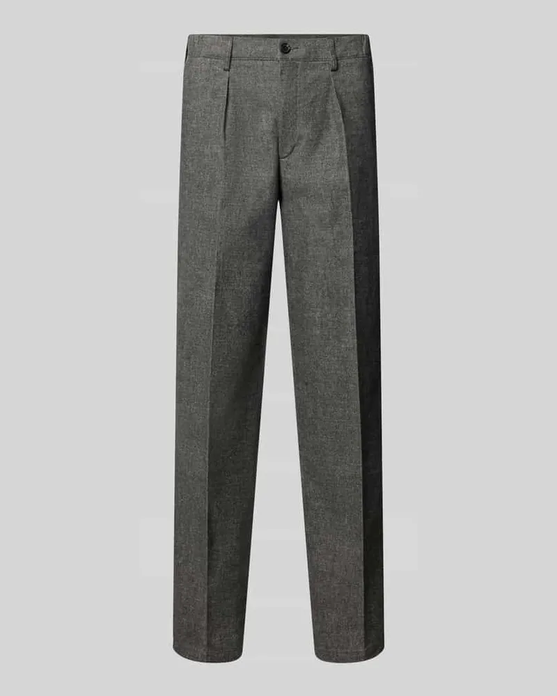 Profuomo Hose mit Bügelfalten und Gesäßtaschen Anthrazit