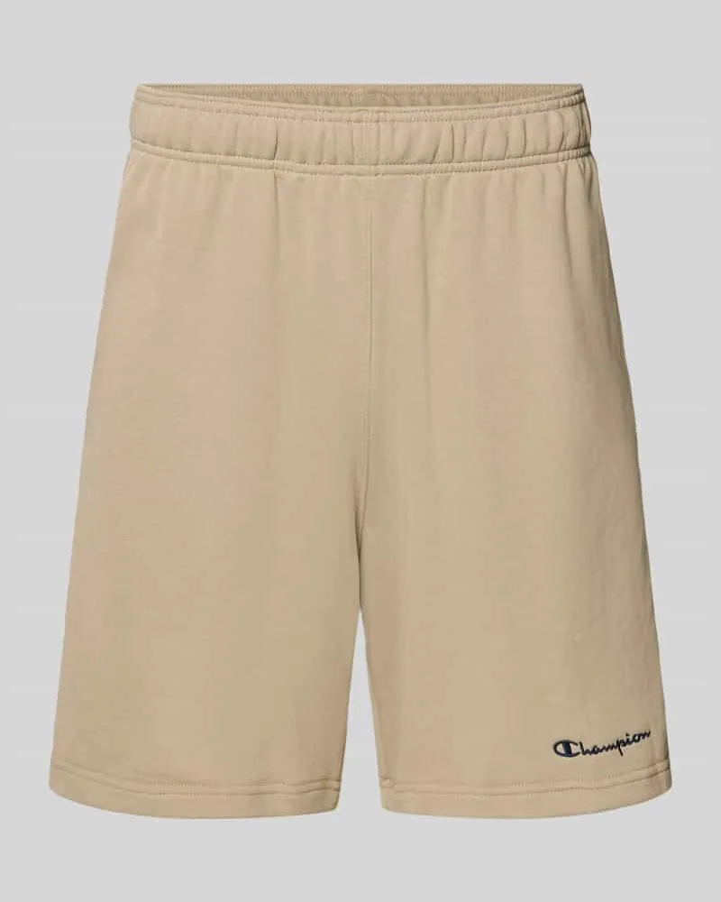 Champion Shorts mit elastischem Bund und Label-Stitching Beige