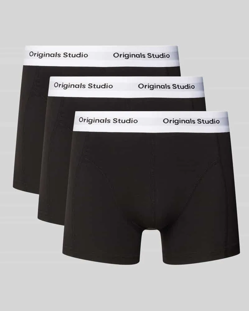Jack & Jones Trunks mit elastischem Label-Bund Modell 'VESTERBRO' im 3er-Pack 