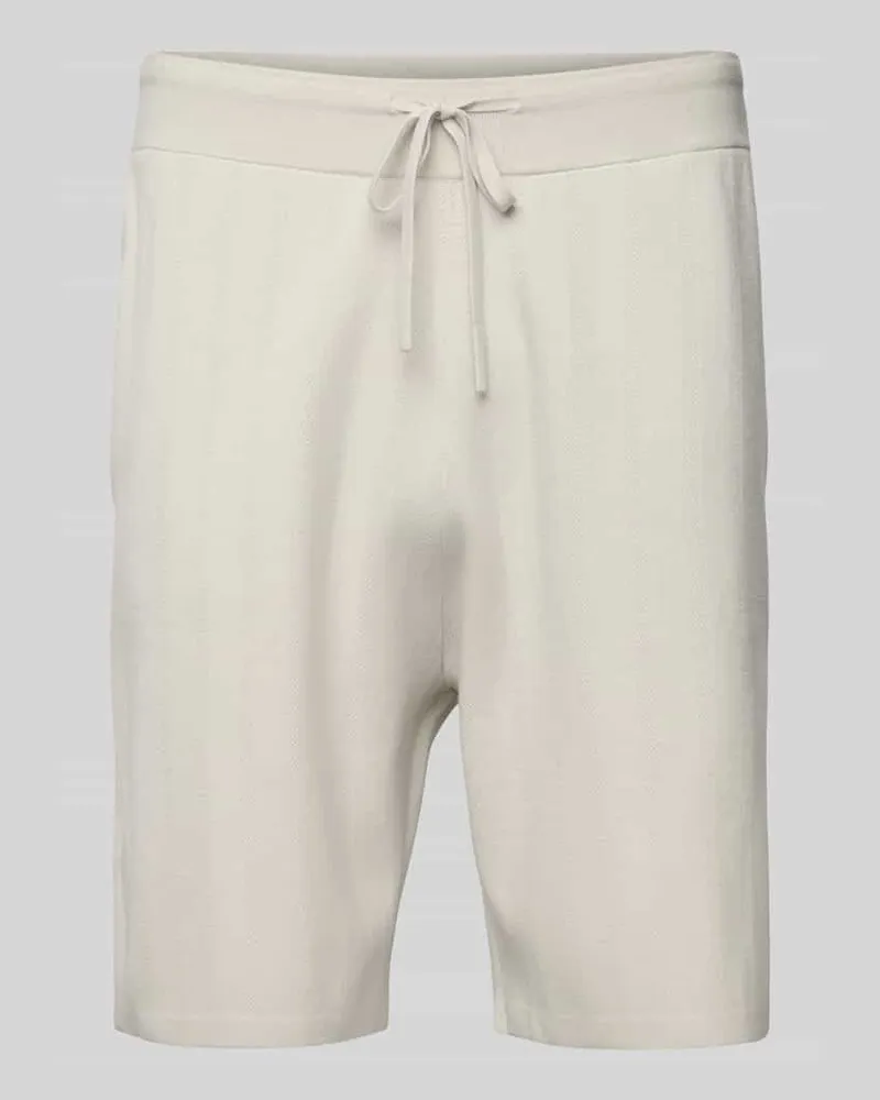 Calvin Klein Regular Fit Shorts mit Strukturmuster Sand