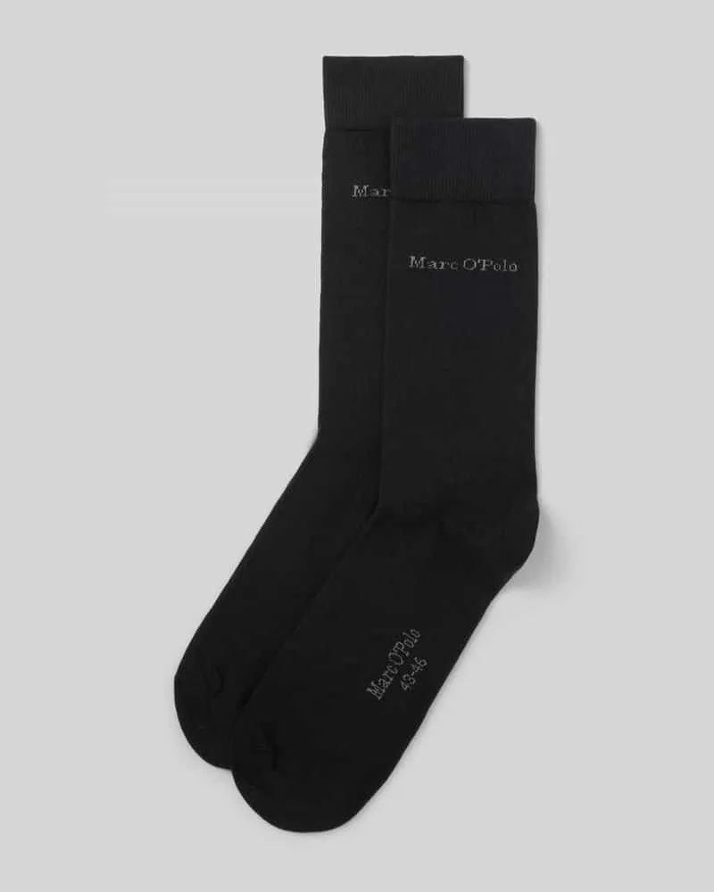 Marc O'Polo Socken mit Logo-Schriftzug im 2er-Pack Black