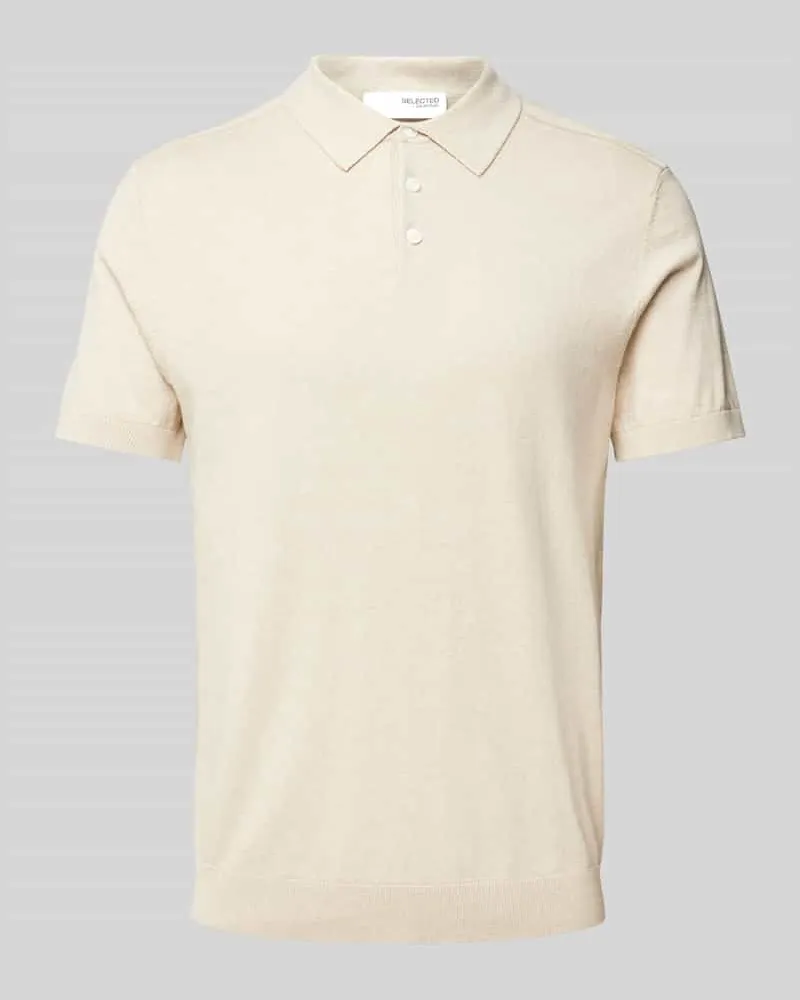 Selected Homme Poloshirt mit elastischen Abschlüssen 