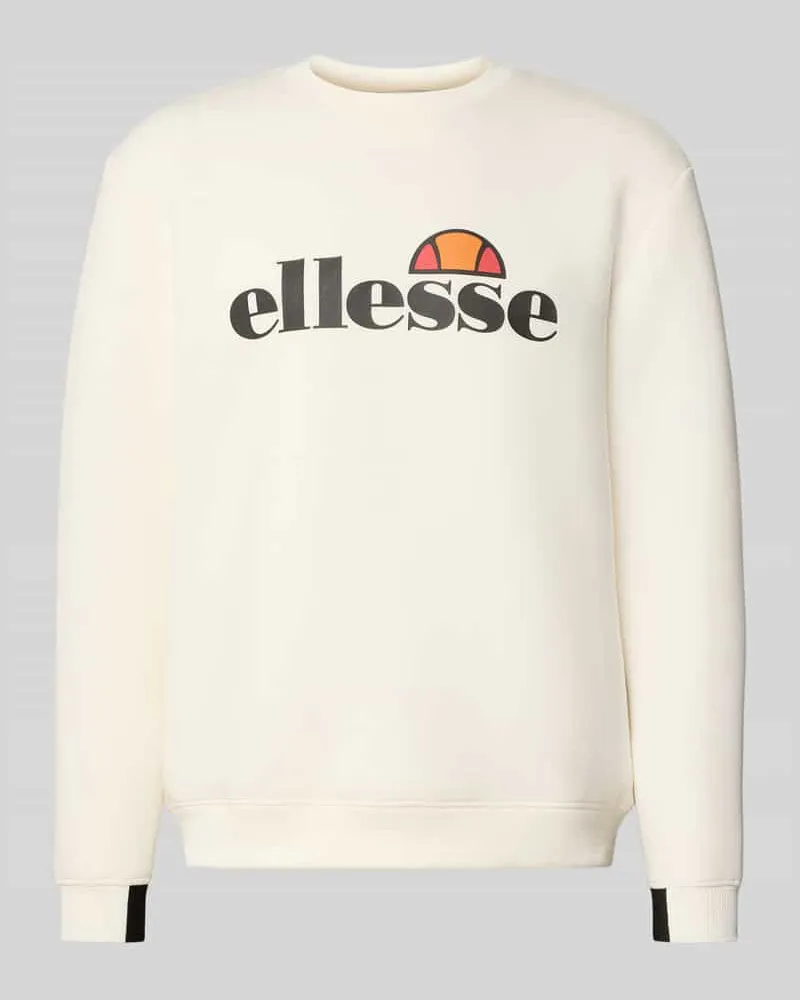 Ellesse Sweatshirt mit Label-Print Modell 'CORVARO Offwhite