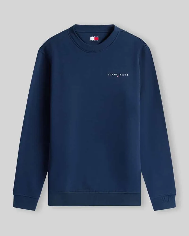 Tommy Hilfiger Regular Fit Sweatshirt mit kleinem Logo-Schriftzug Dunkelblau