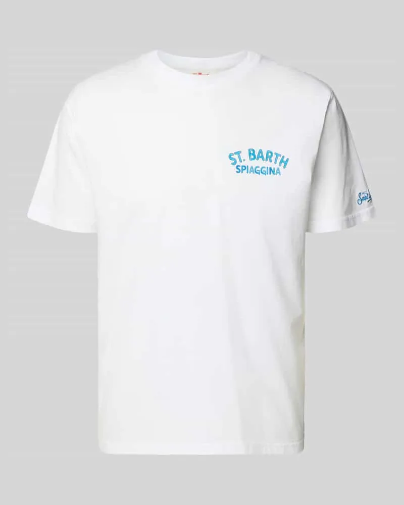 MC2 Saint Barth T-Shirt mit Label-Prints Modell 'PORTLAND Weiss