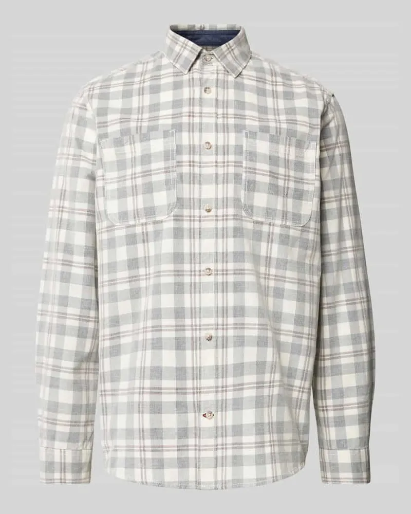 Tom Tailor Regular Fit Freizeithemd aus reiner Baumwolle mit Cord-Karomuster 