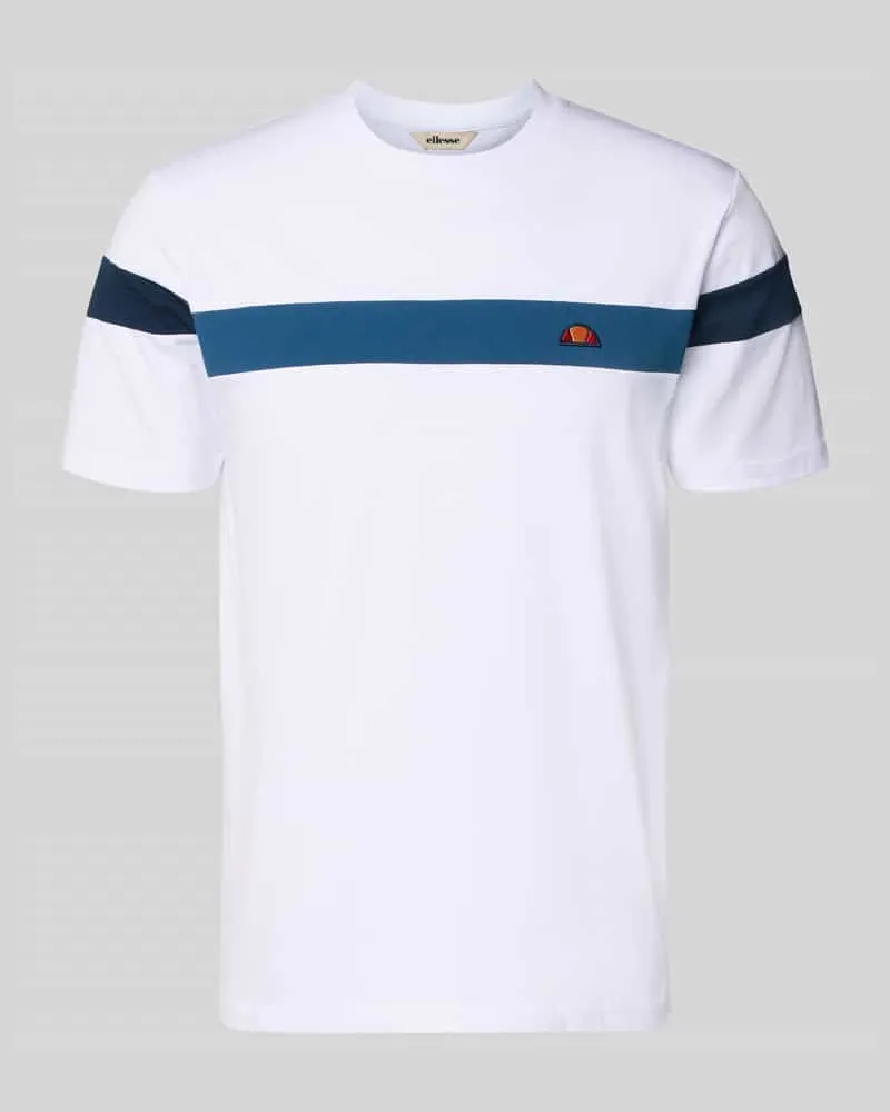 Ellesse Regular Fit T-Shirt mit Logo-Detail Modell 'Caserio Weiss
