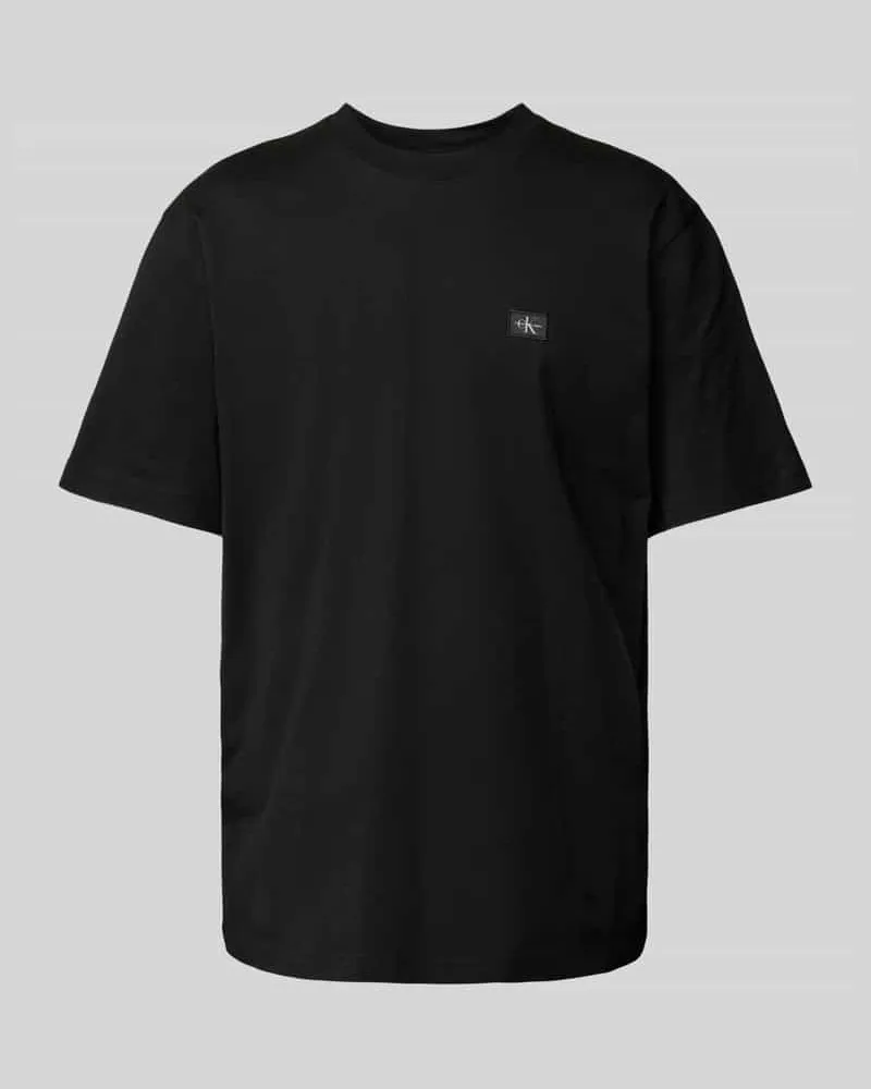 Calvin Klein T-Shirt mit geripptem Rundhalsausschnitt 