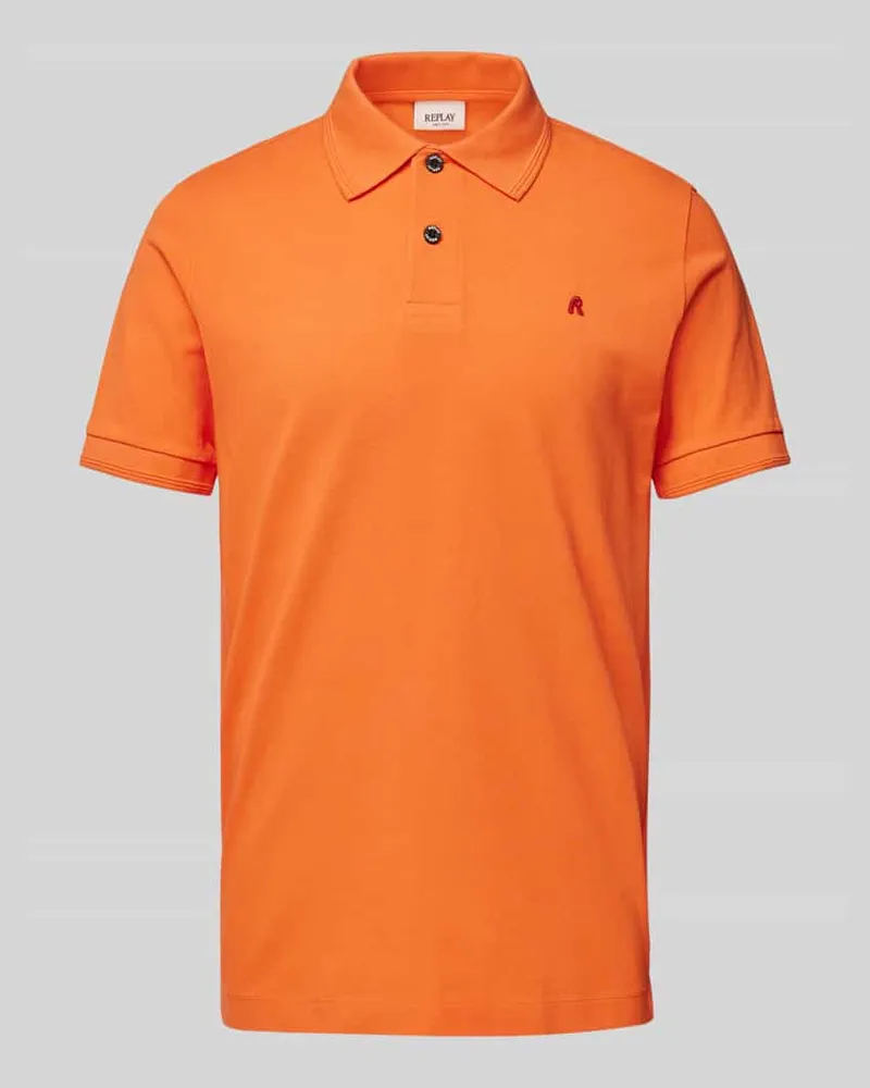 Replay Regular Fit Poloshirt mit Logo-Stitching 