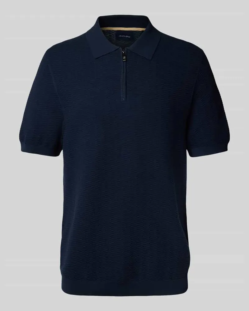 Christian Berg Regular Fit Poloshirt mit kurzem Reißverschluss 