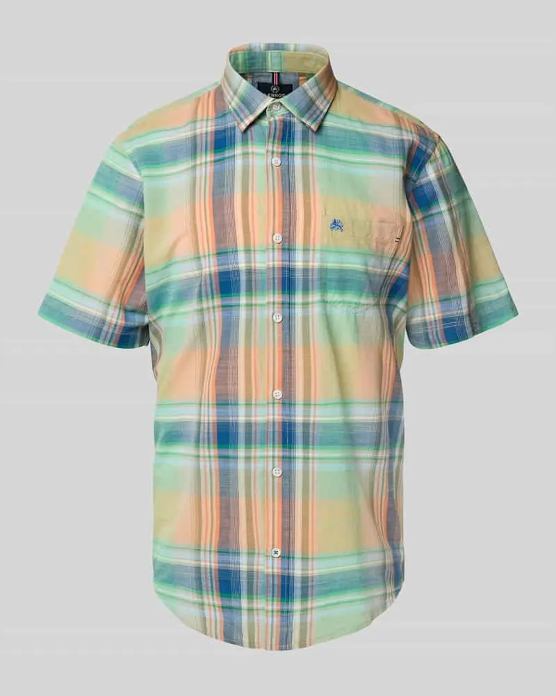 Lerros Straight Fit Freizeithemd mit Kentkragen Orange