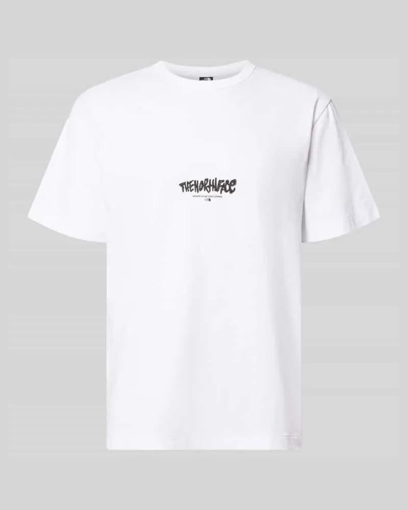The North Face Relaxed Fit T-Shirt aus reiner Baumwolle mit Logo-Print Weiss