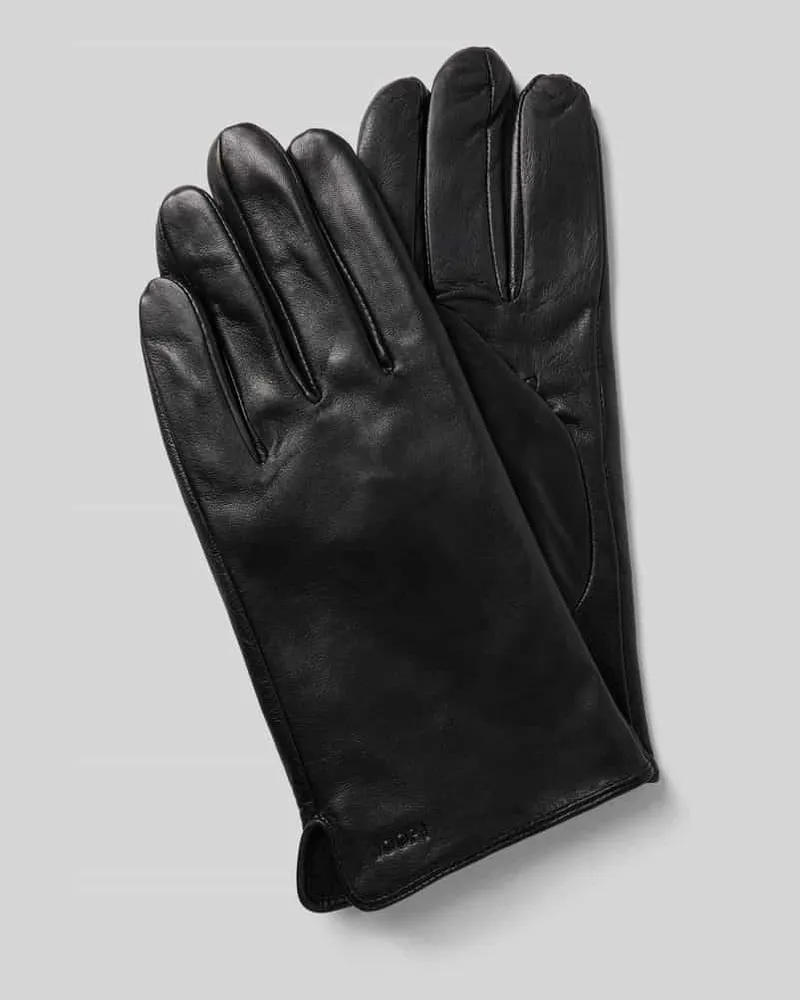JOOP! Handschuhe aus Leder mit Label-Detail Black