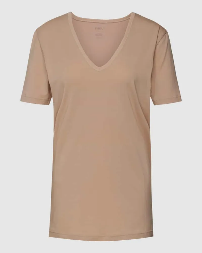 Mey Slim Fit T-Shirt mit V-Ausschnitt 