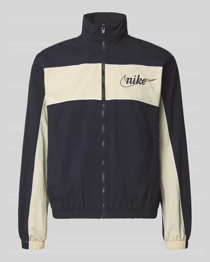 Nike Trainingsjacke mit Logo und Reißverschluss Black