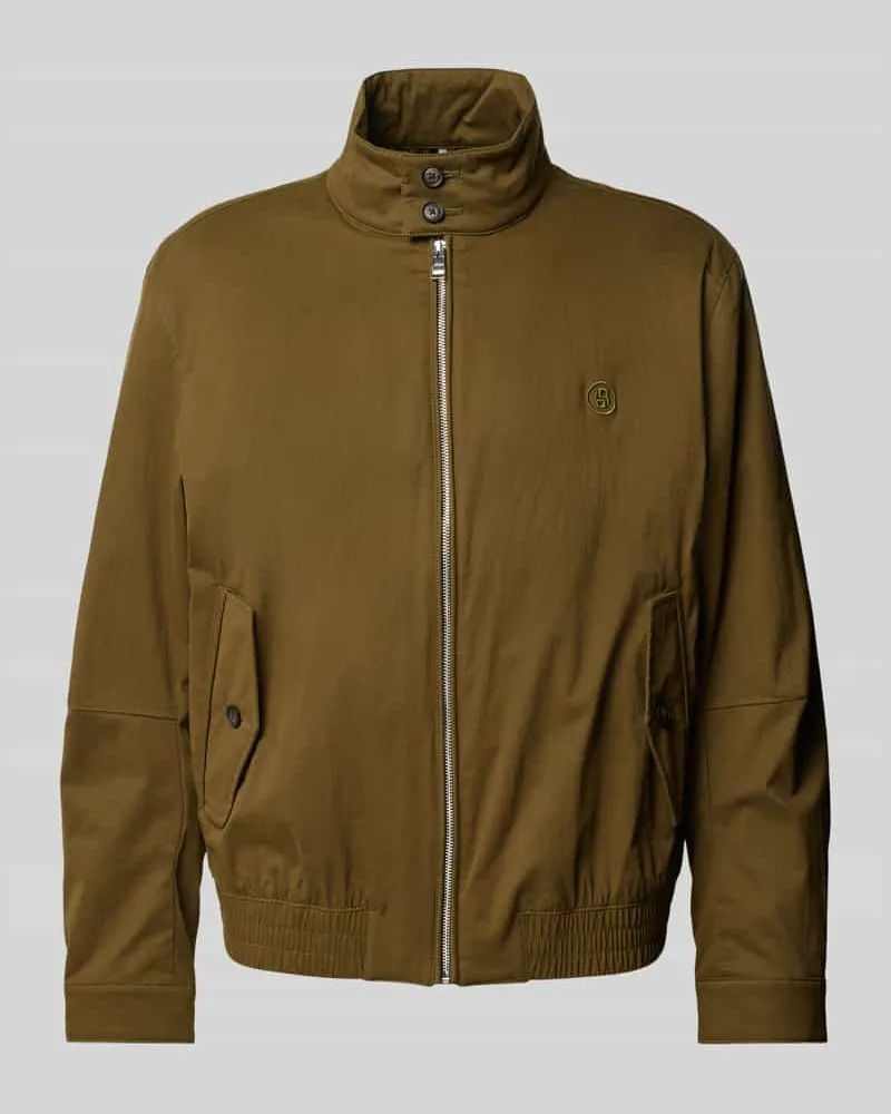 HUGO BOSS Jacke mit Stehkragen Oliv