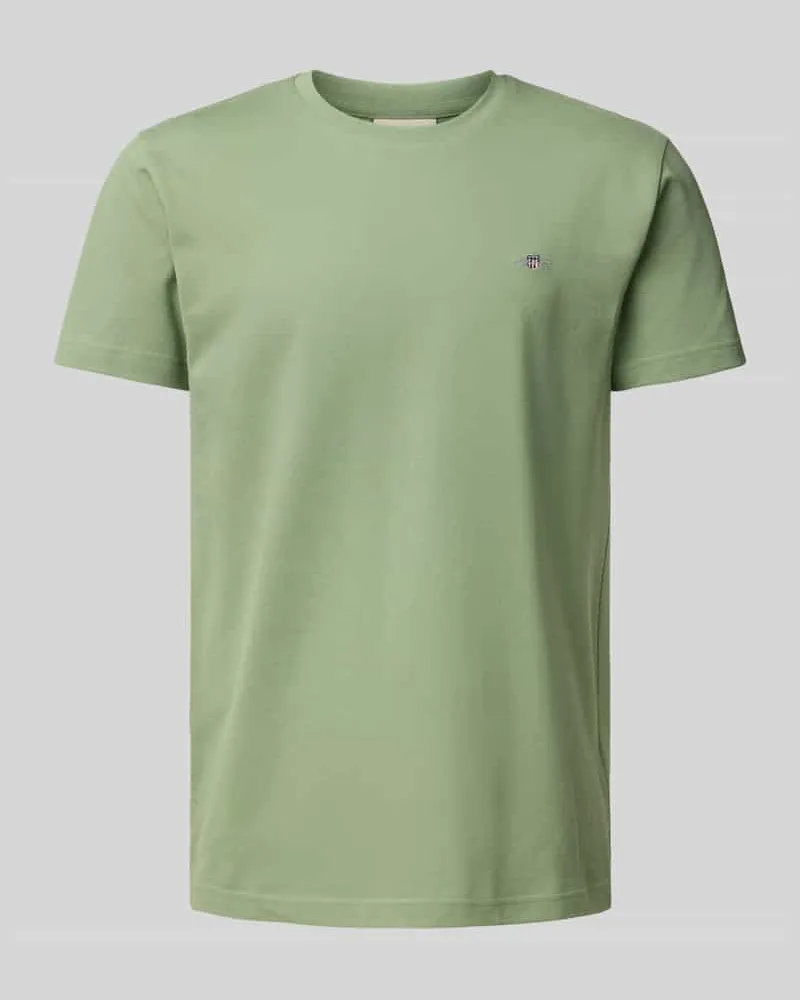 Gant Slim Fit T-Shirt mit Label-Stitching 