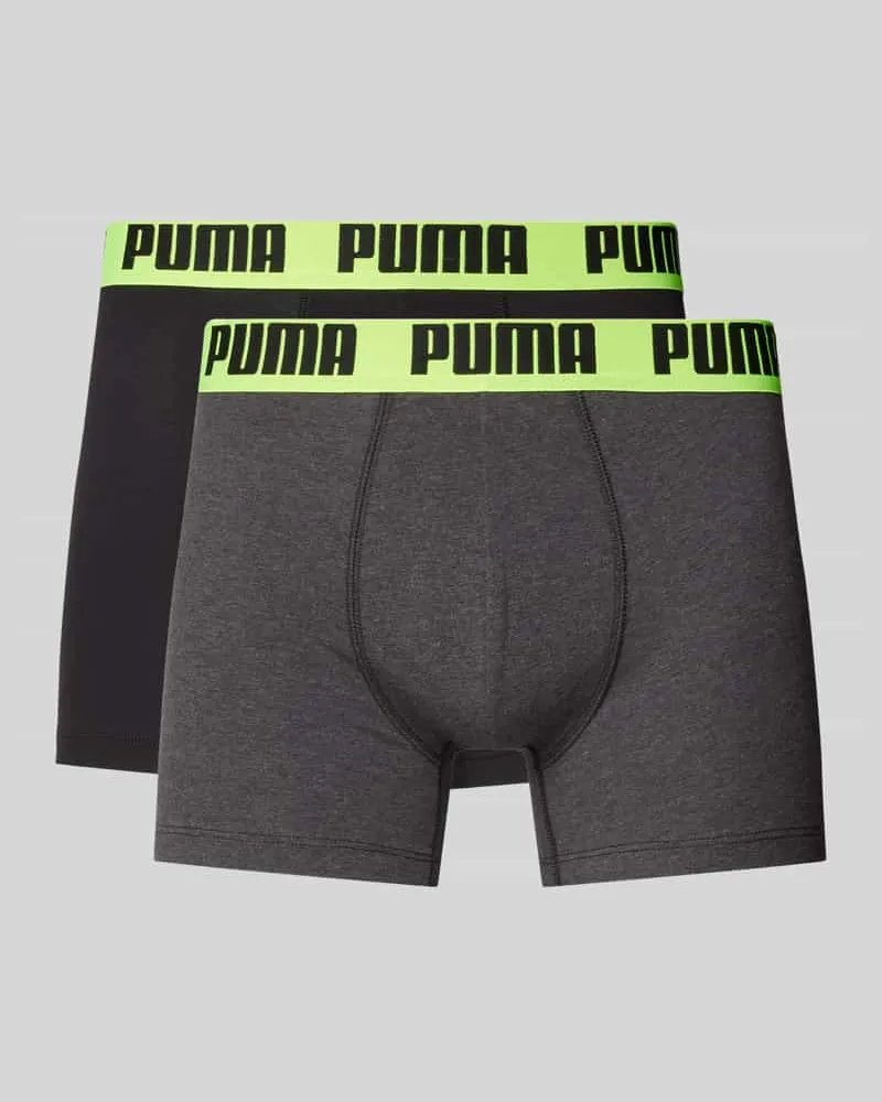 Puma Trunks mit Label-Detail im 2er-Pack Dunkelgrau