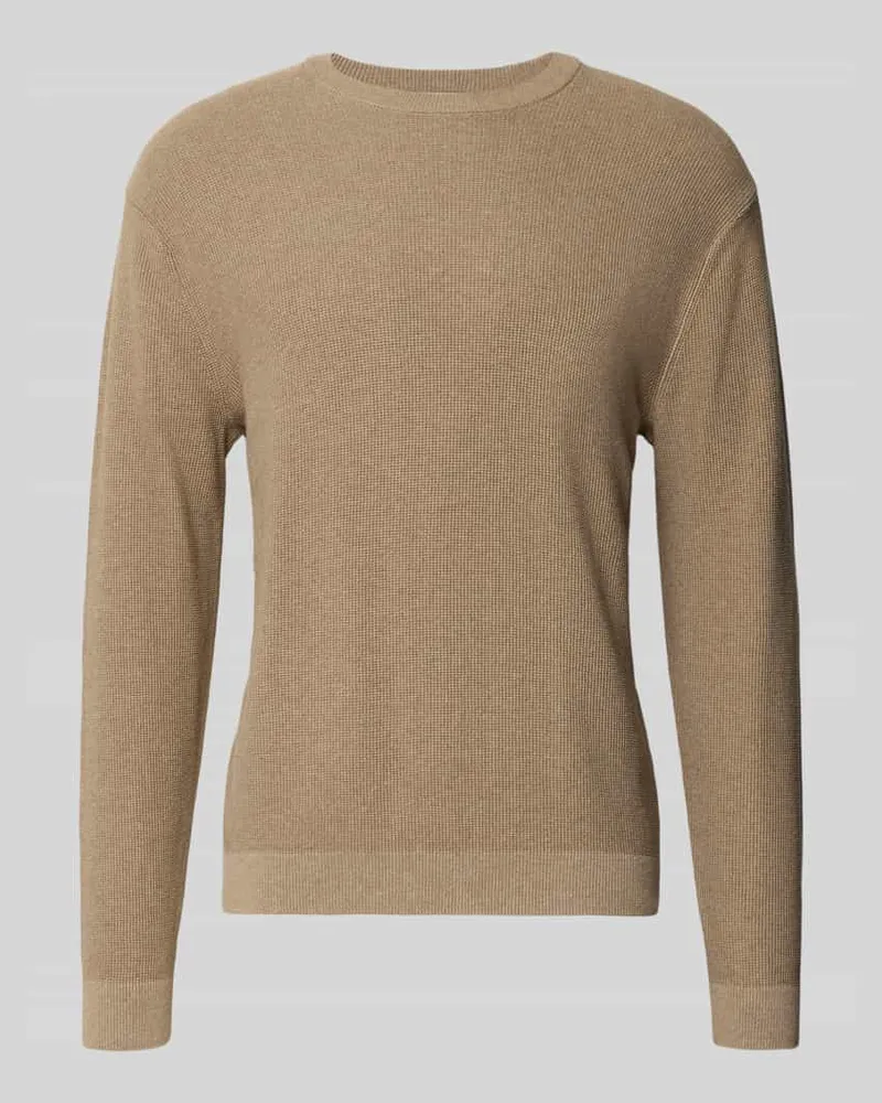 Only & Sons Pullover mit Feinstrickstruktur Taupe