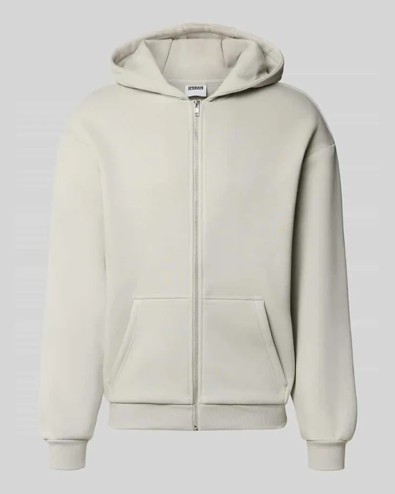 Urban Classics Regular Fit Strickjacke aus Baumwoll-Mix mit Kapuze Hellgrau