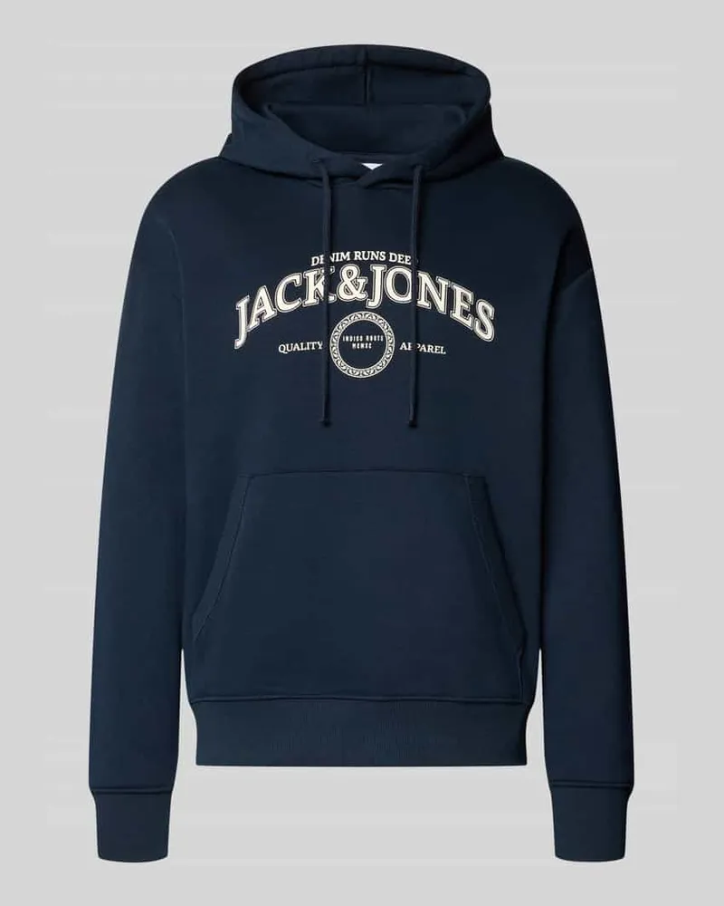 Jack & Jones Hoodie mit Logo-Print Marine