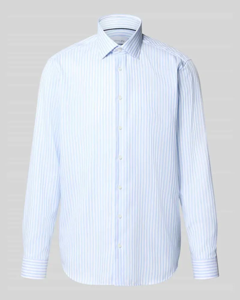 Christian Berg Regular Fit Business-Hemd mit Kentkragen Bleu