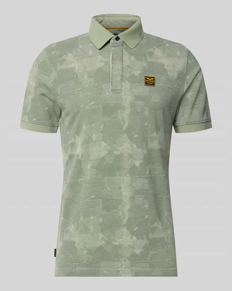 PME Legend Slim Fit Poloshirt mit Label-Patch Hellgruen