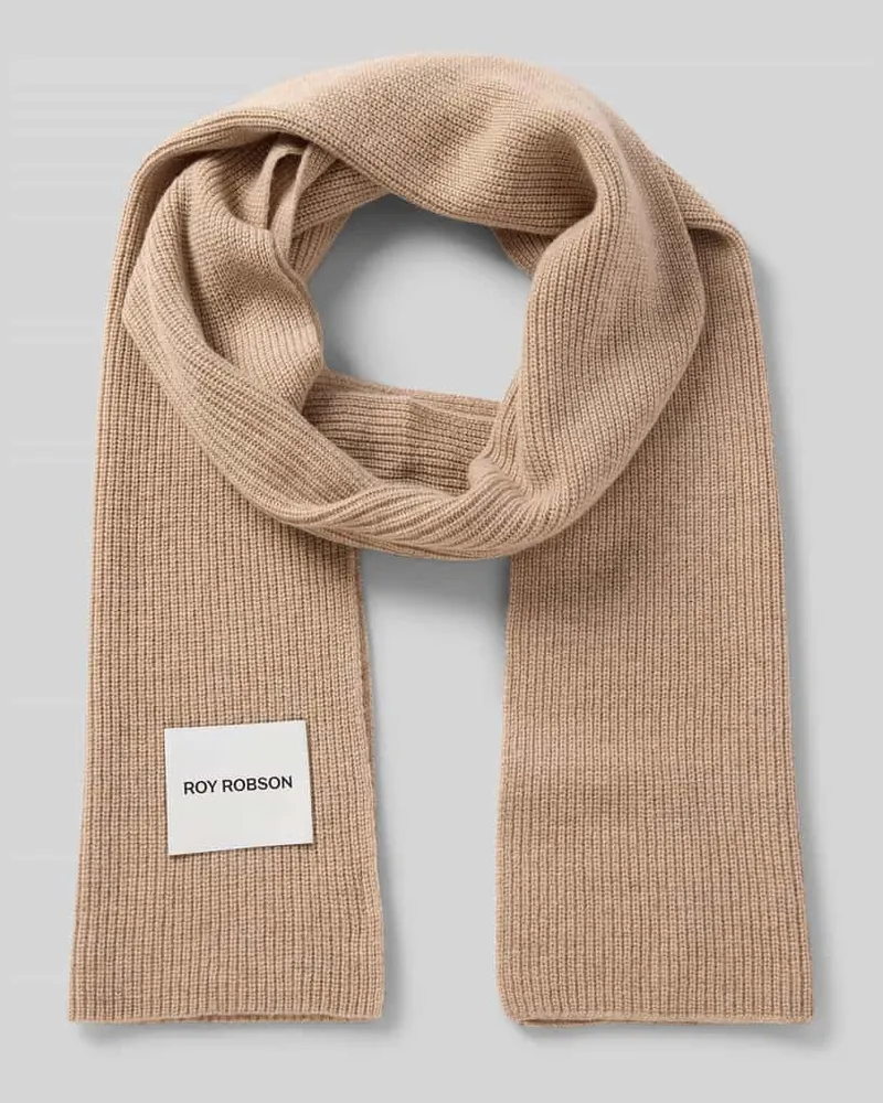 Roy Robson Schal aus Schurwoll-Mix mit Modal-Anteil Beige