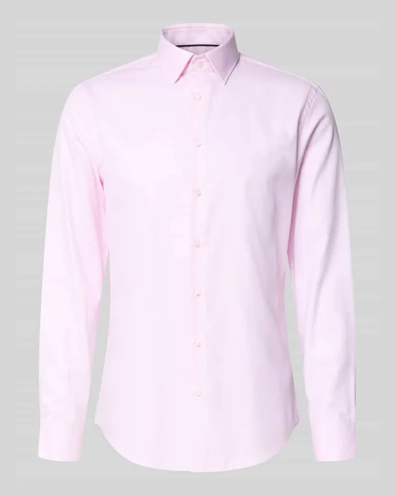 JAKE*S Slim Fit Business-Hemd mit Kentkragen Pink