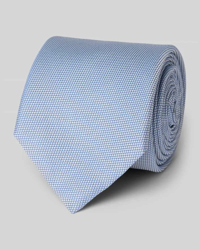 HUGO BOSS Krawatte mit Seiden-Anteil Bleu