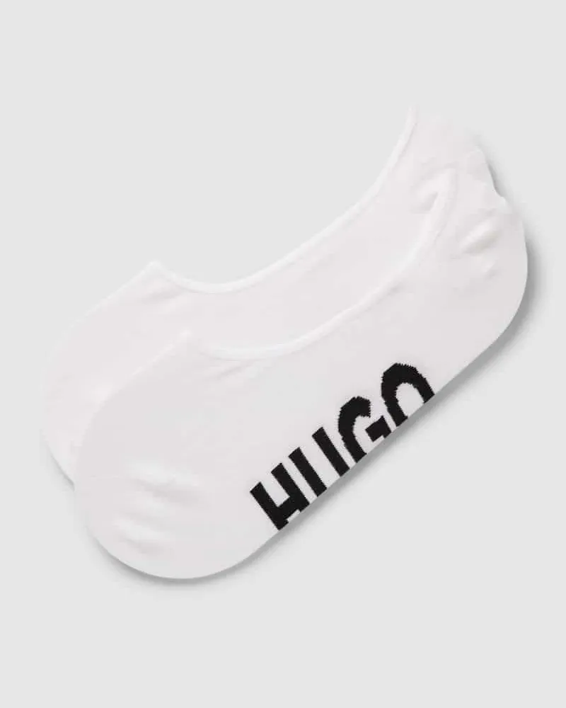 HUGO BOSS Füßlinge mit Label-Schriftzug im 2er-Pack 