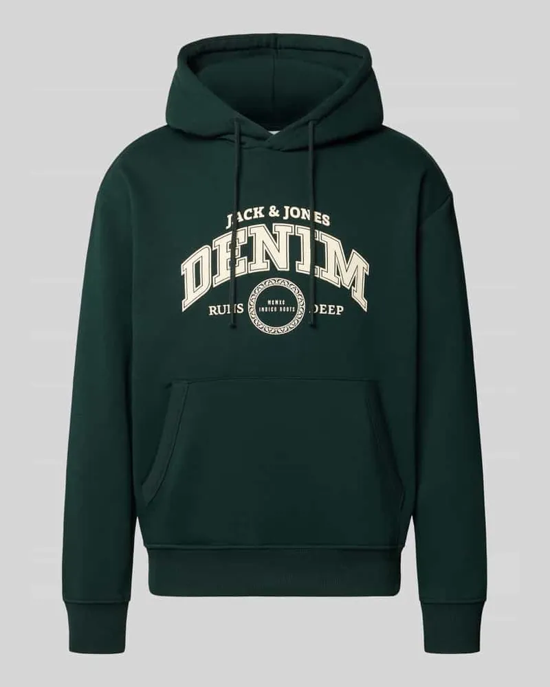 Jack & Jones Hoodie mit Logo-Print Dunkelgruen