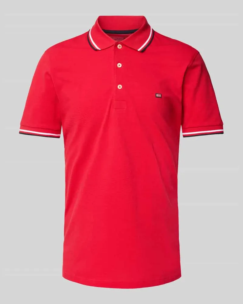 Christian Berg Poloshirt mit Label-Stitching 