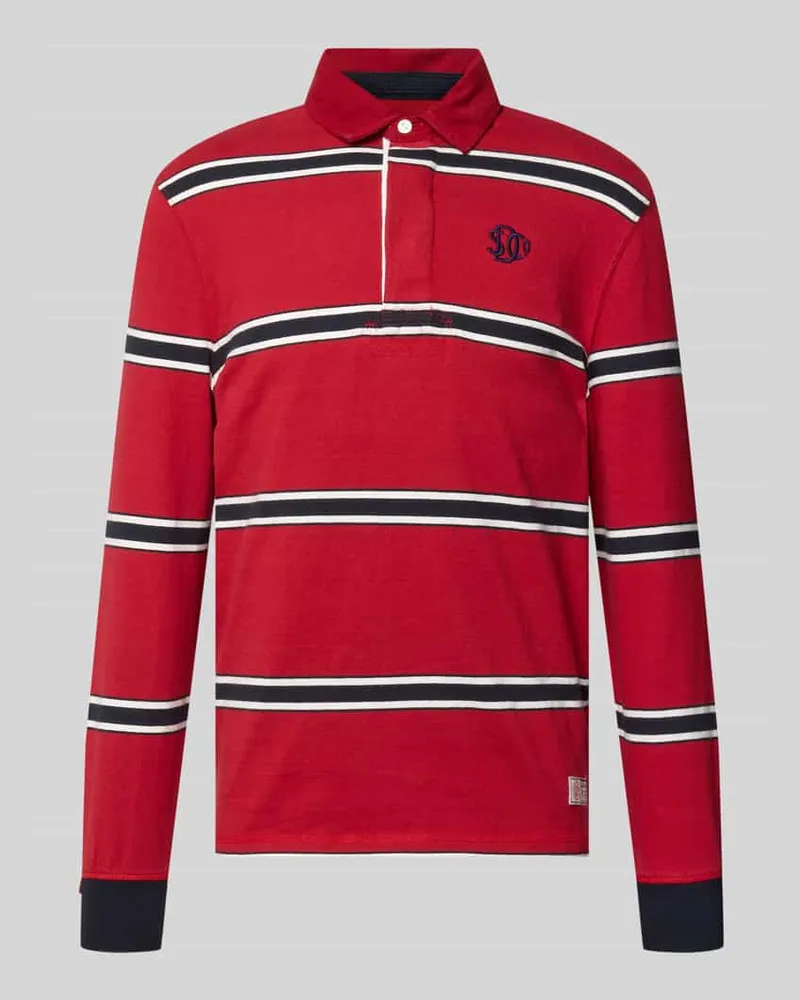 Superdry. Regular Fit Poloshirt mit Logo-Stitching Rot