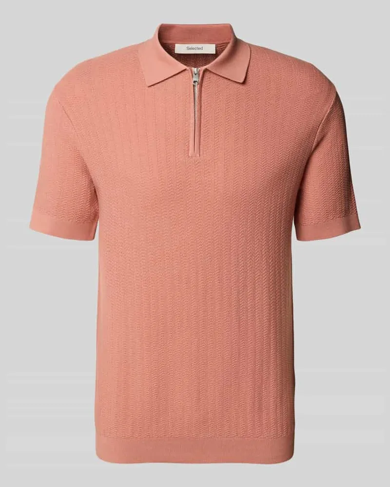 Selected Homme Regular Fit Poloshirt aus reiner Baumwolle Modell 'CRAN Koralle