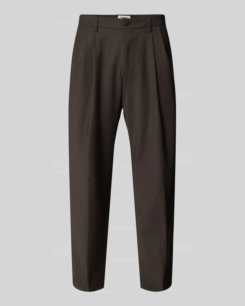 Drykorn Bundfaltenhose mit Gesäßtaschen Modell 'MARYKO Dunkelbraun